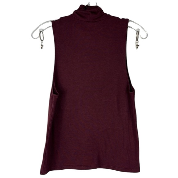 AEO FIRST essentials cowl neck sleeveless top Sz L plum color - Picture 2 of 7